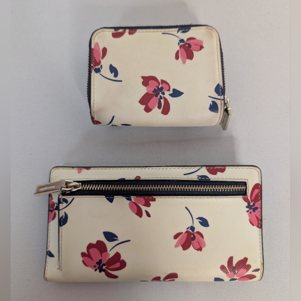 Kate Spade Staci Tea Garden Toss Bifold And Small Wallet Set As Is - Picture 6 of 15